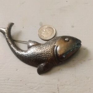 🐠💓Vintage!/Silver Fish Brooch💓 🐠